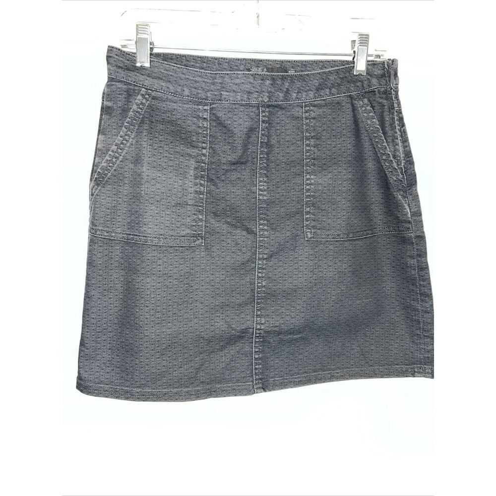 Prana denim jean pencil skirt stretch pockets dark wash outdoor classic Size 4